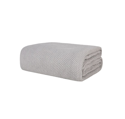 ComfortAce Albufeira Woondeken 150x200 cm – 100% Katoen – Gebreide Plaid – Vapor Blue[DSA15201-VAPOR.B]
