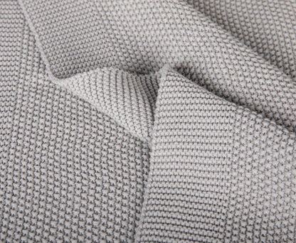 ComfortAce Albufeira Woondeken 150x200 cm – 100% Katoen – Gebreide Plaid – Vapor Blue[DSA15201-VAPOR.B]