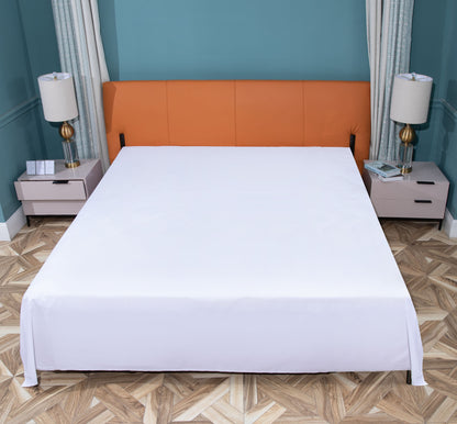[PSV152-WH]ComfortAce Vanern Classic Laken 150x260 cm – 100% Katoen 200T, Wit, Ademend en Huidvriendelijk Bedlaken – OEKO-TEX Gecertificeerd